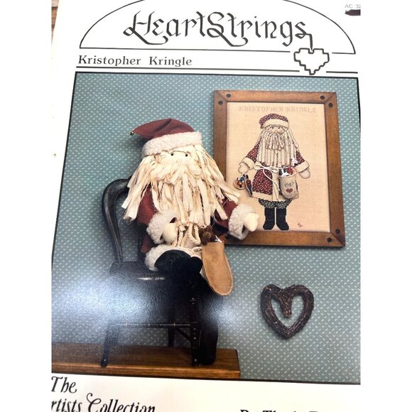 Kristopher Kringle HeartStrings Cross Stitch Pattern - Picture 2 of 3